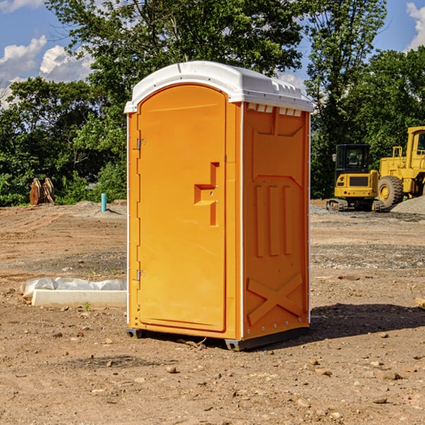 how often are the portable toilets cleaned and serviced during a rental period in New Carlisle